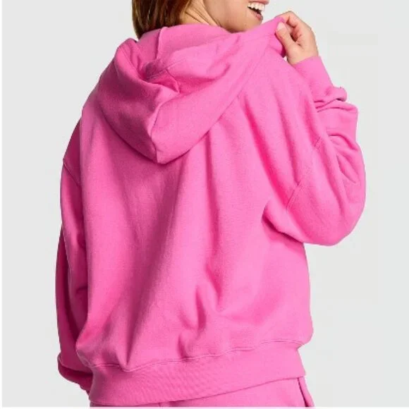 Victoria's Secret PINK Full-Zip Hoodie Limited Edition Pink Gossip XL - Picture 2 of 3